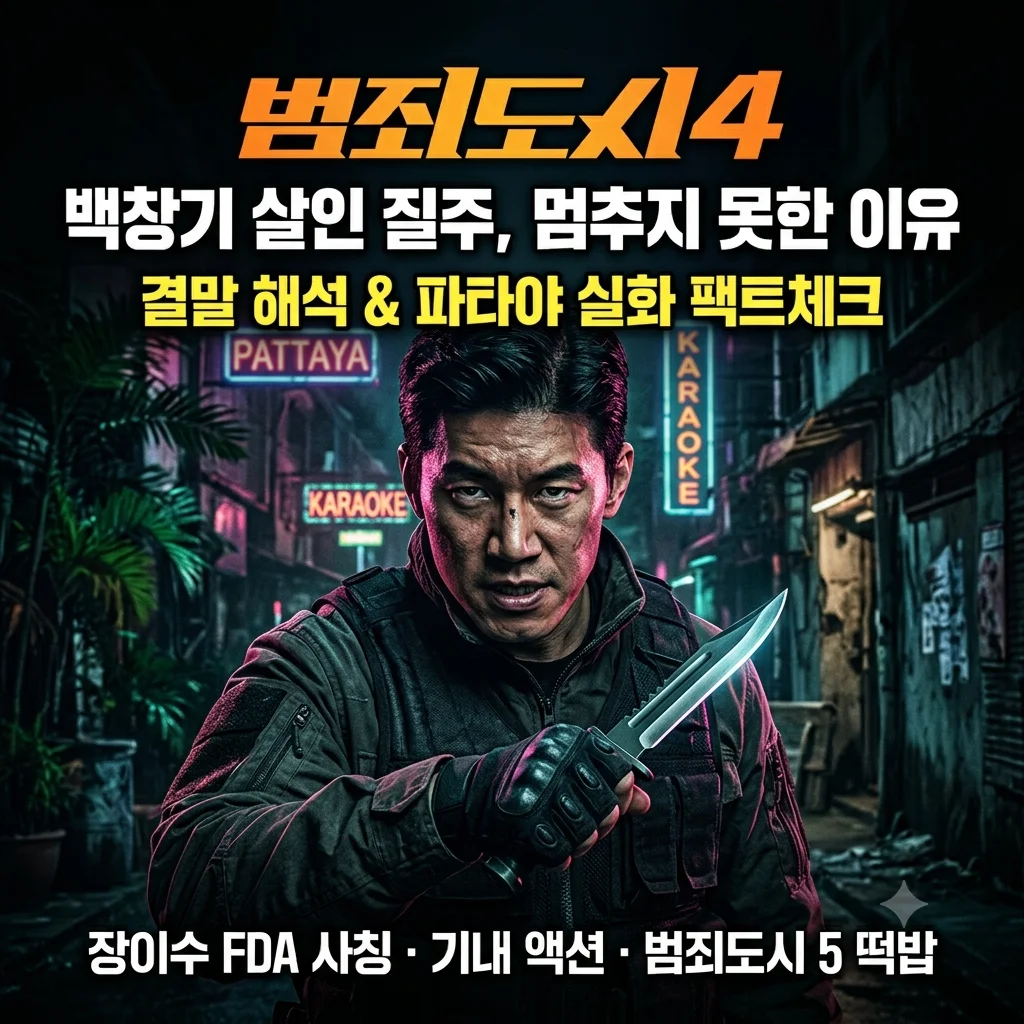 영화 범죄도시 4 결말 해석 및 백창기 실화 파타야 살인사건 장이수 총정리