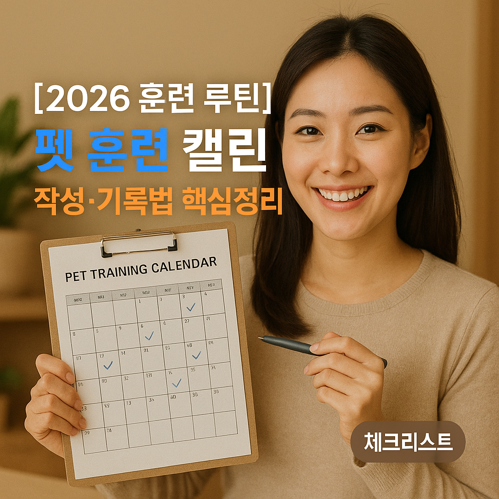 [2026 훈련 루틴] 펫 훈련 캘린더 ｜ 작성·기록법 핵심정리