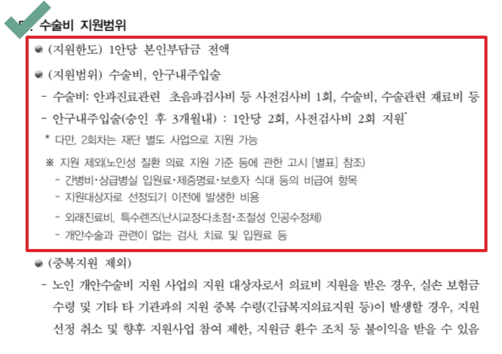 노인안검진&노인개안수술 신청하기