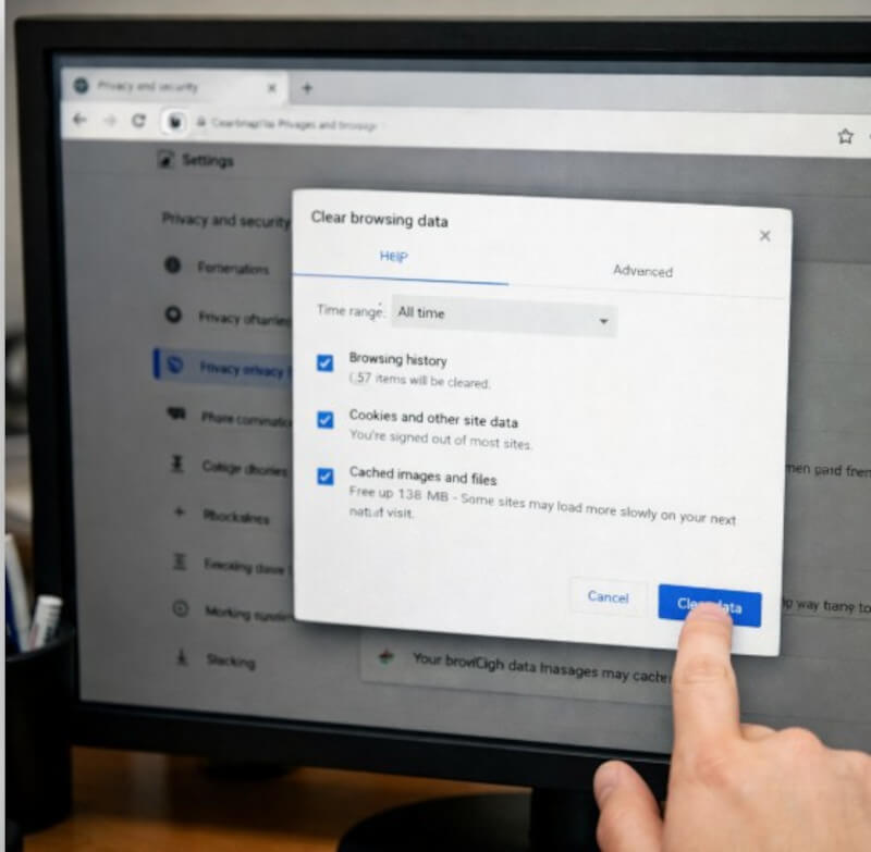 브라우저별 사이트 접속 테스트하는 모습