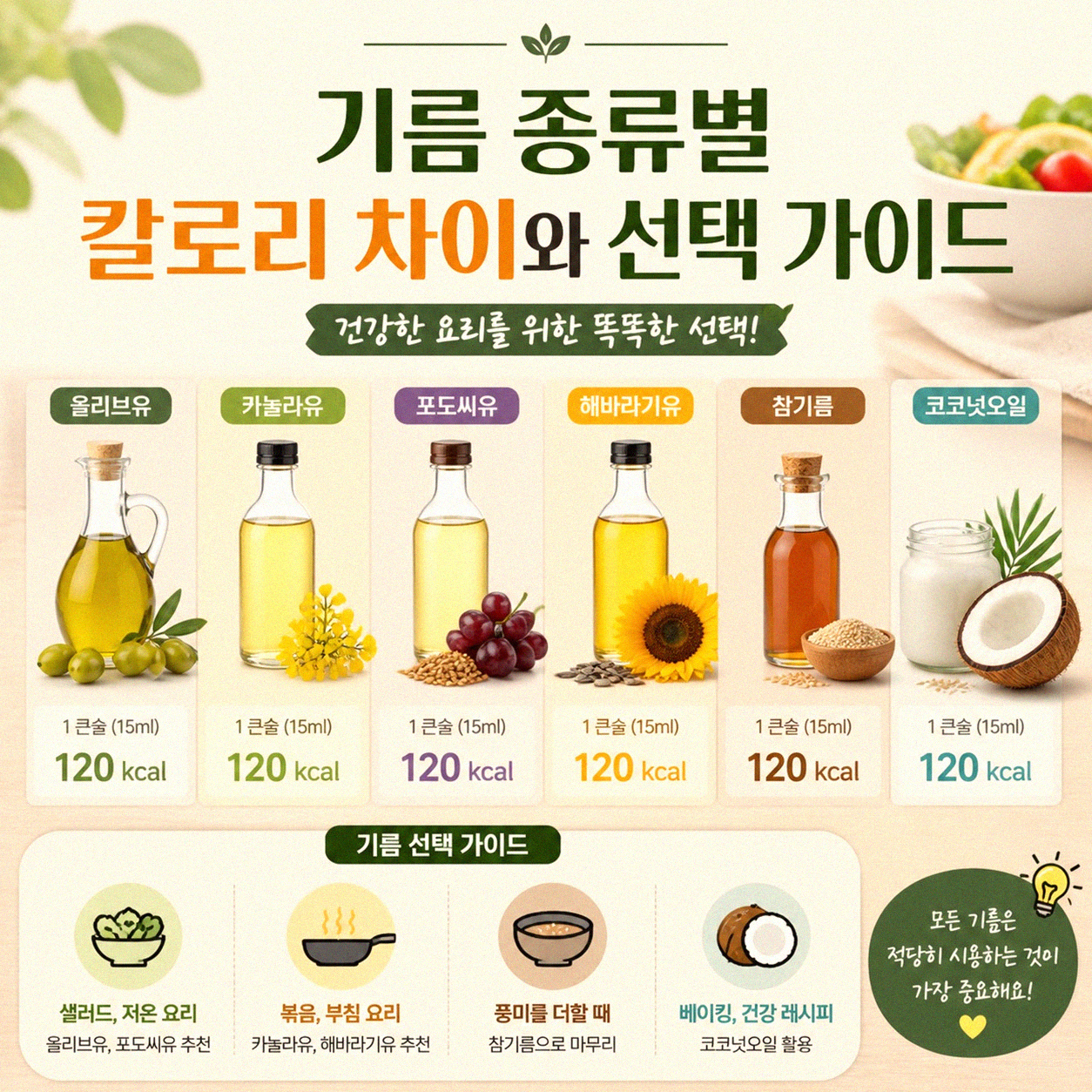 샐러드 드레싱, 칼로리에 얼마나 영향을 줄까요