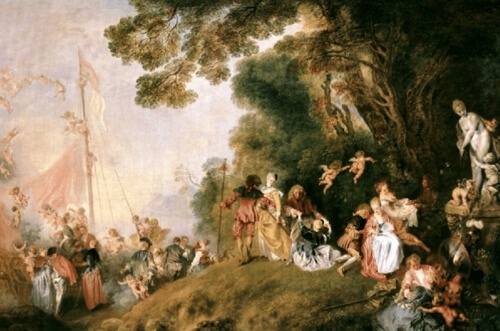 기적의 정원(The Embarkation for Cythera)의 작품 배경&#44; 주제&#44; 평가