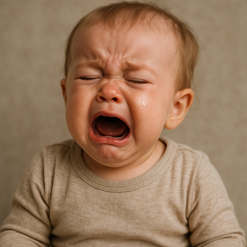 울며 떼쓰는 아기 사진