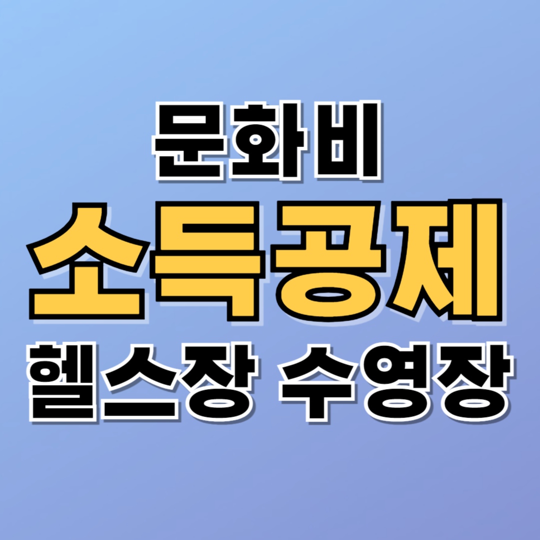 문화비 소득공제