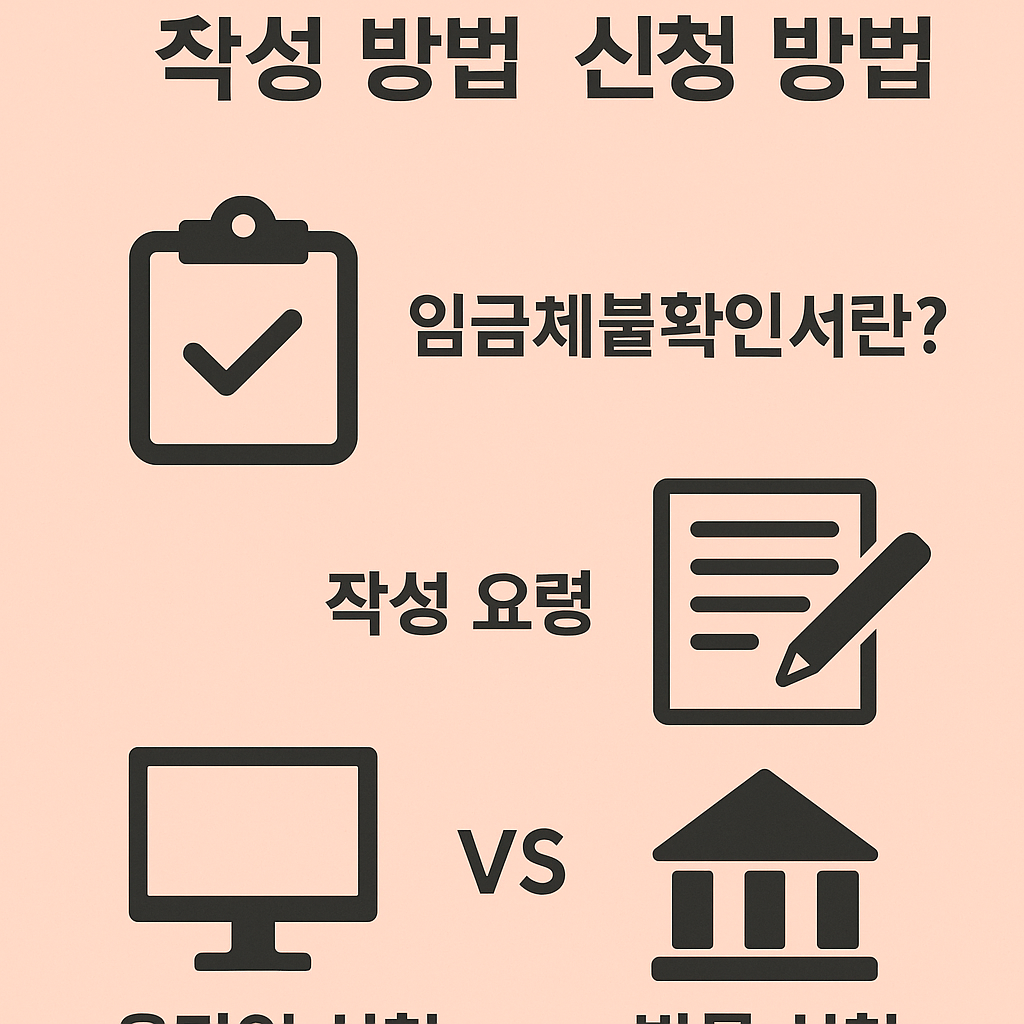임금체불확인서 작성 방법, 신청 방법 2가지