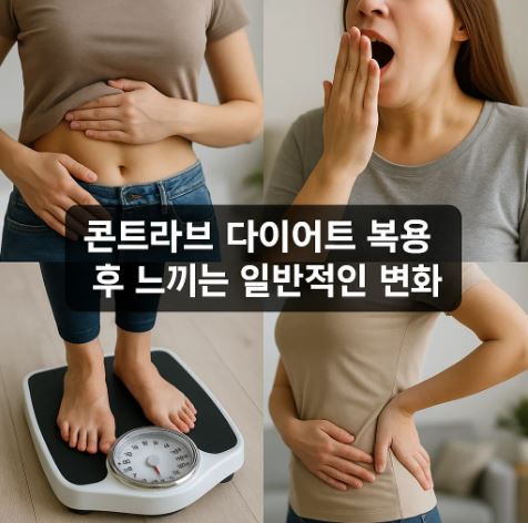 콘트라브 다이어트 복용 후 느끼는 일반적인 변화