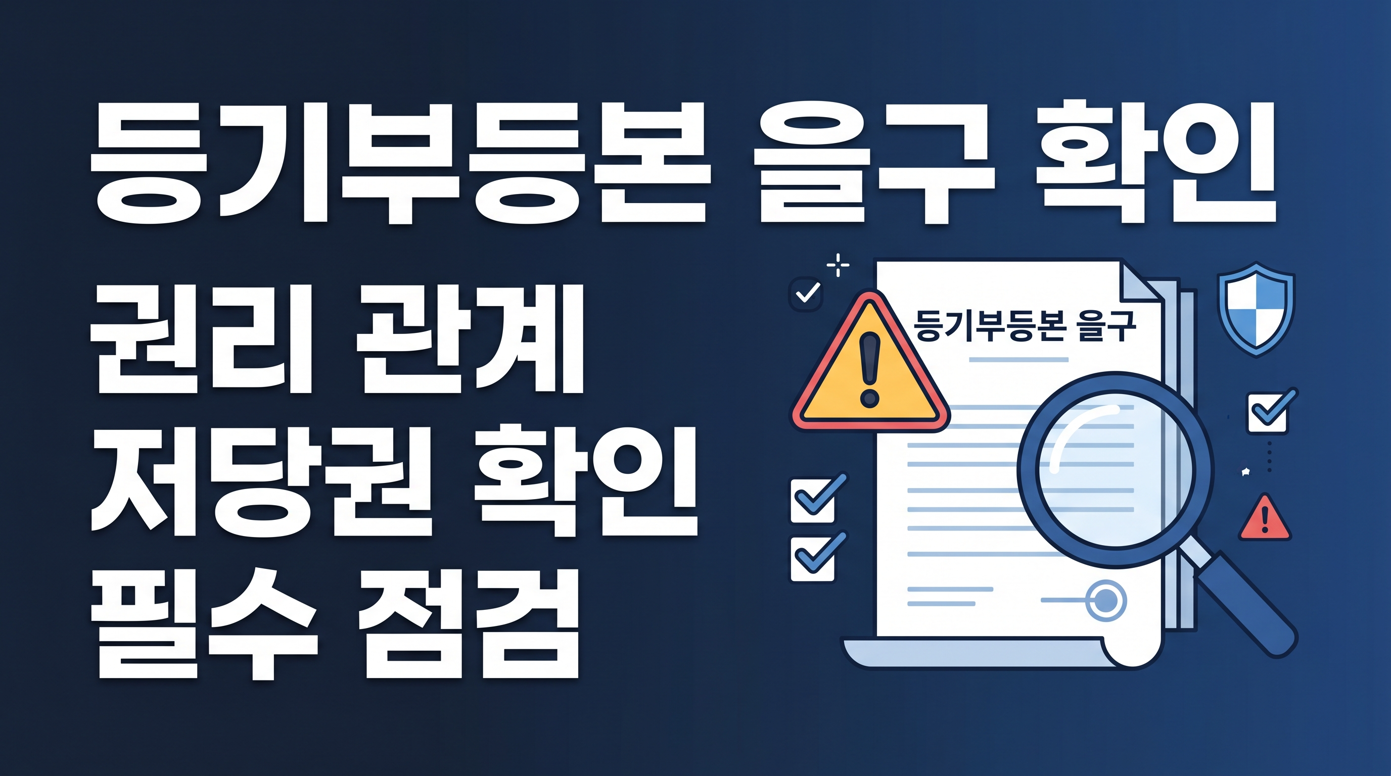 등기부등본 을구 확인의 중요성