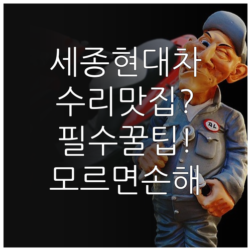 세종 현대차 서비스센터 지점별 특징과..