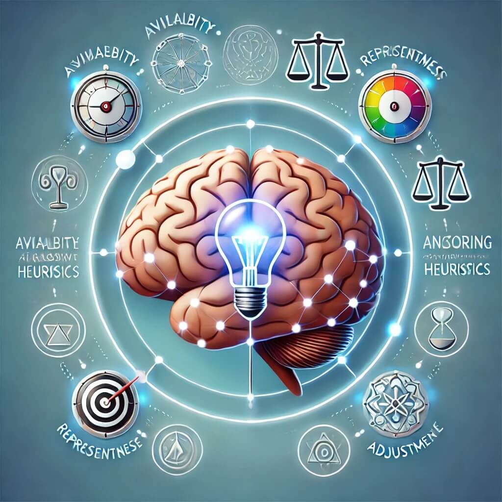 휴리스틱을 묘사하는 뇌 이미지