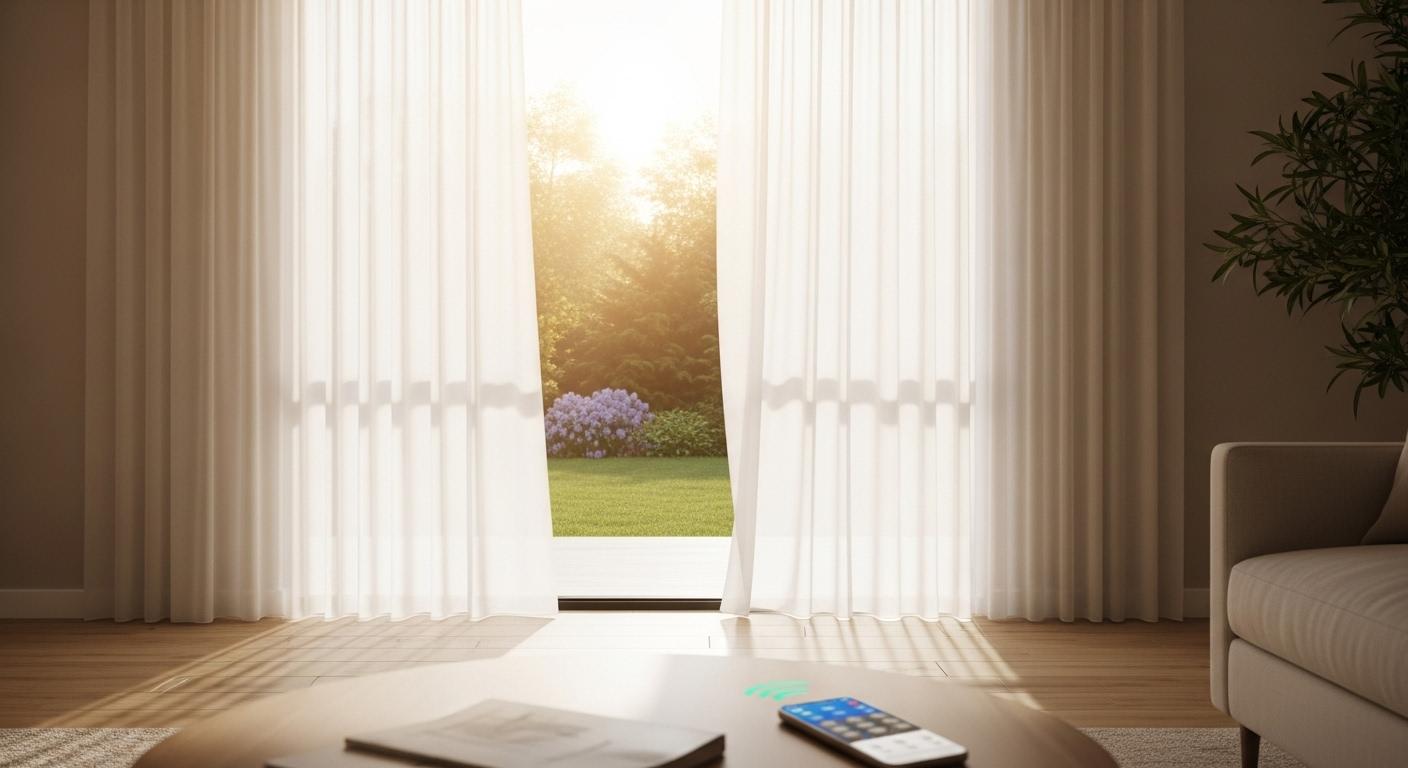 커텐 자동 열림