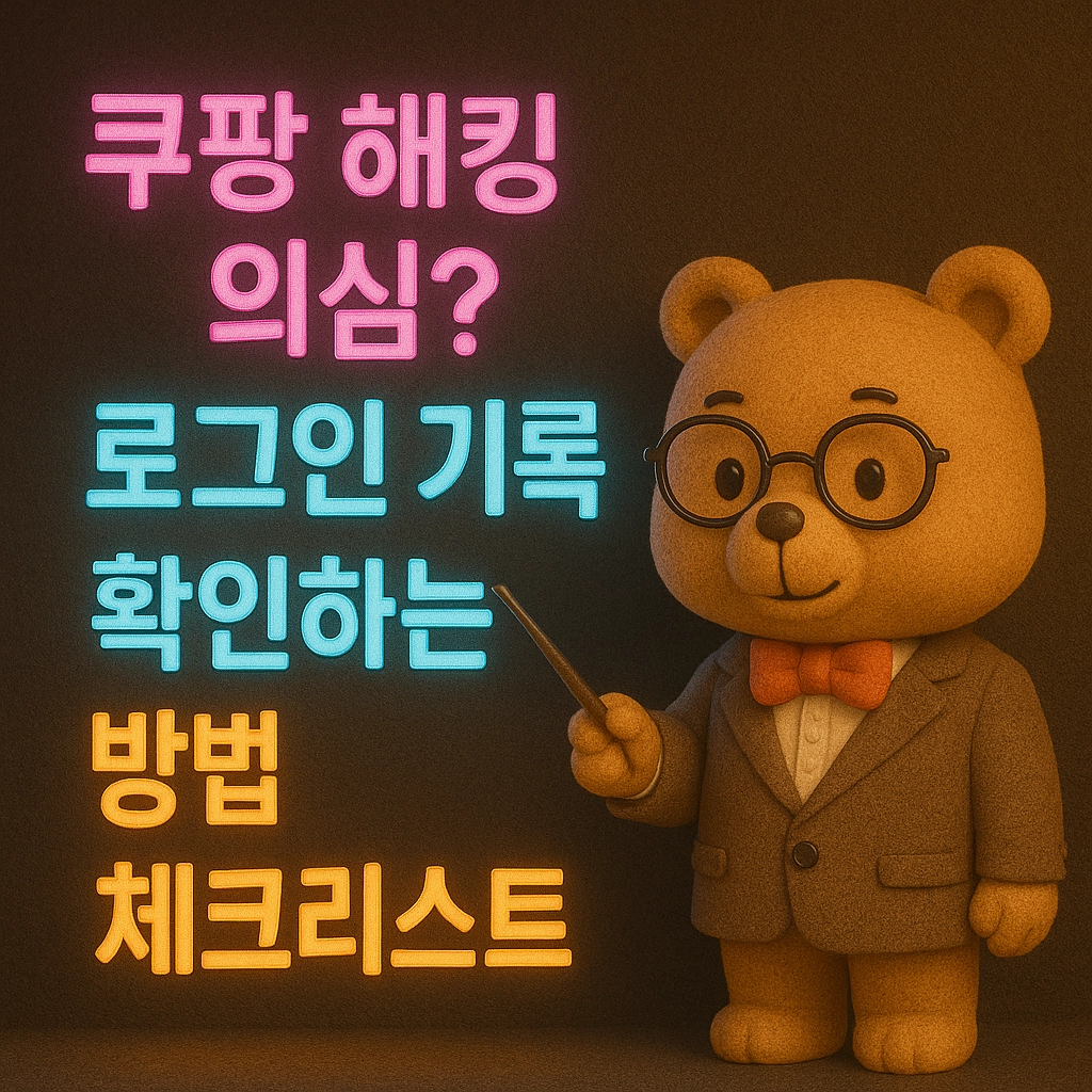 쿠팡 해킹 의심 로그인 기록 확인하는 방법 체크리스트