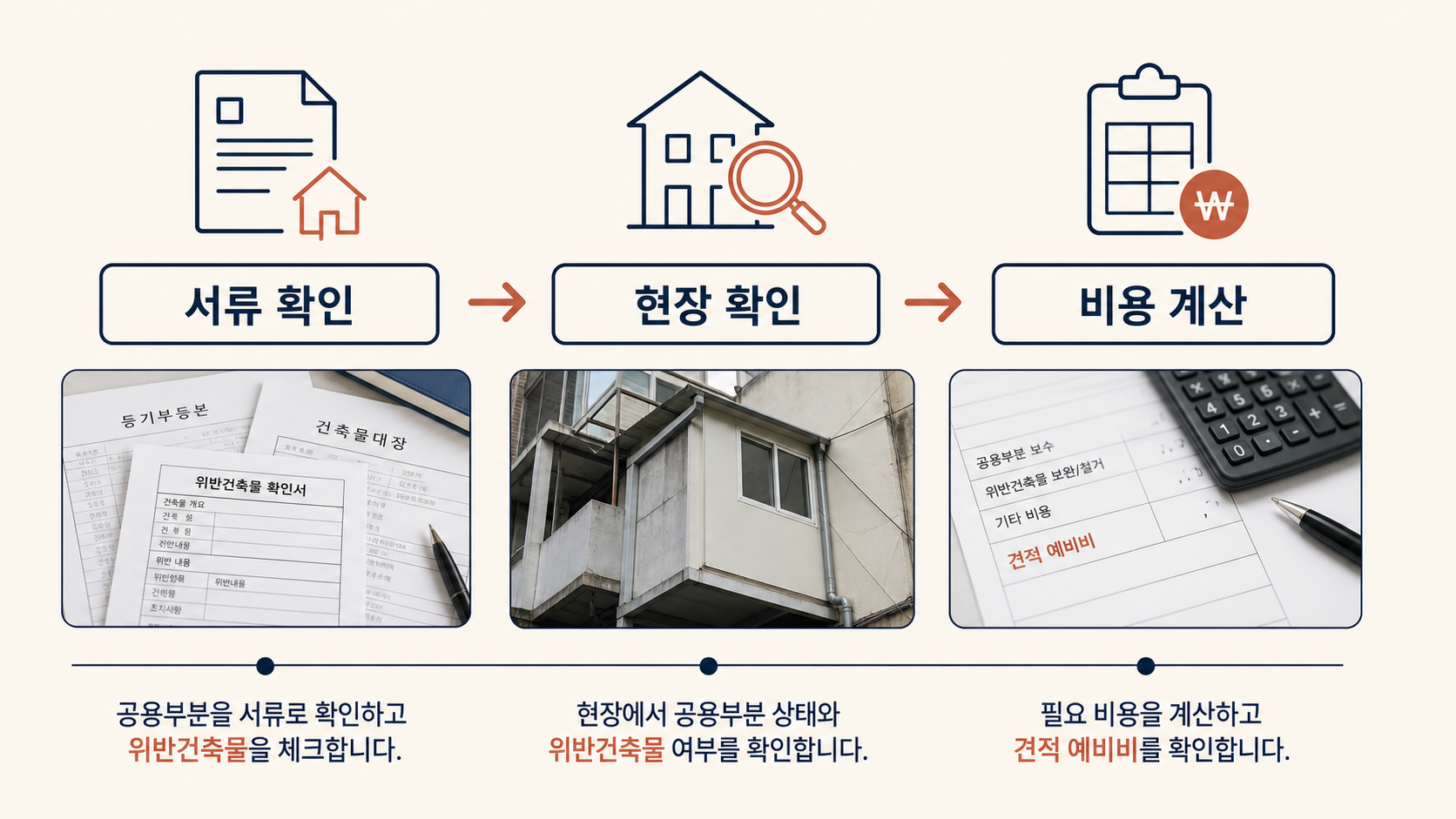 공용부분부터 견적 예비비까지의 경매 검토 순서