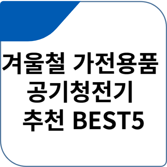 겨울철 가전용품 공기청전기 추천 BEST5