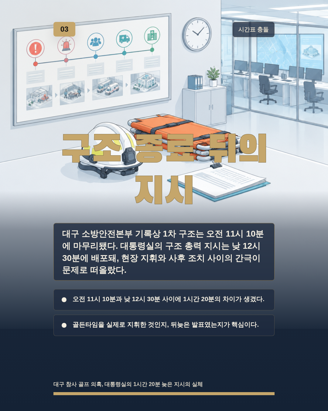 구조 종료 뒤의 지시