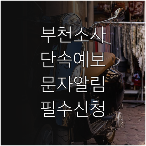 부천 소사구 주정차 단속 문자 알림 ..