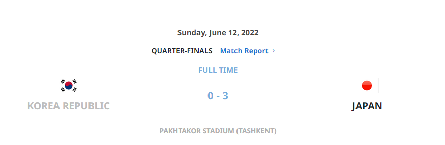AFC U23 아시안컵8강(대한민국vs일본)