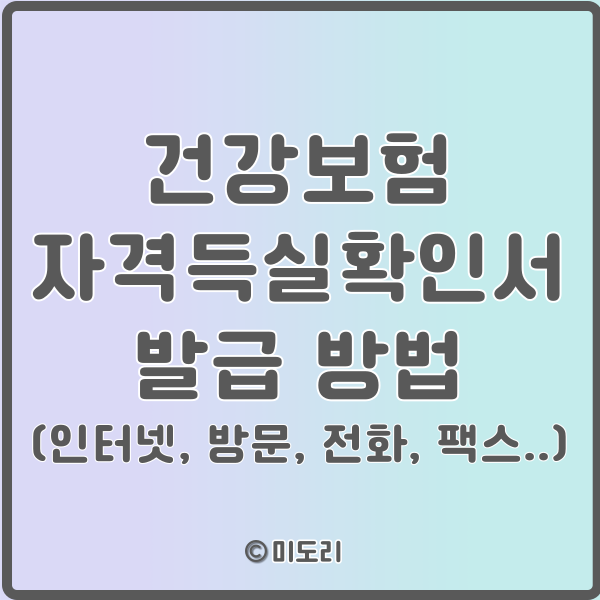 건강 보험 작격득실 확인서