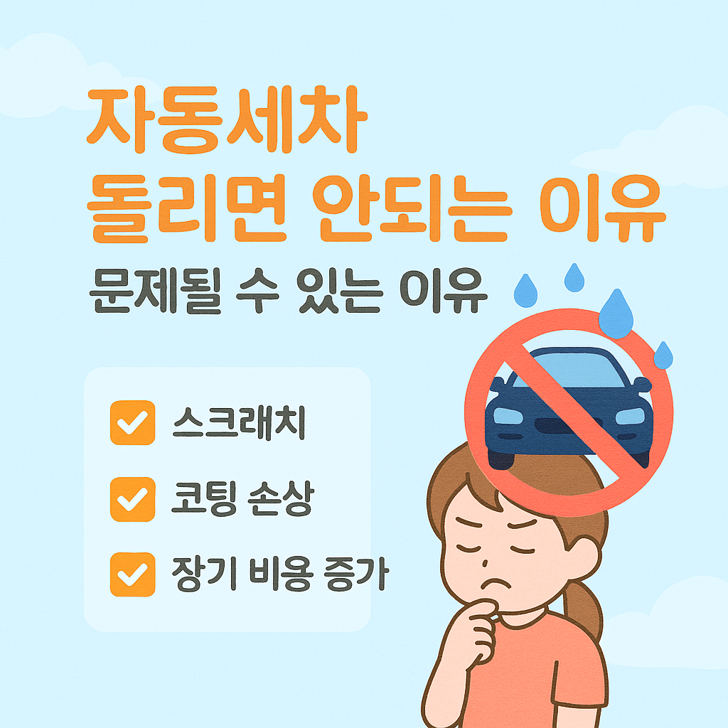 자동세차 돌리면 안되는 이유 (스크래치, 코팅 파괴, 브랜드별 외장별 피해 사례까지)