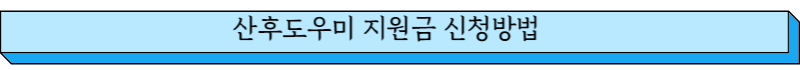 산후도우미 지원금 신청방법
