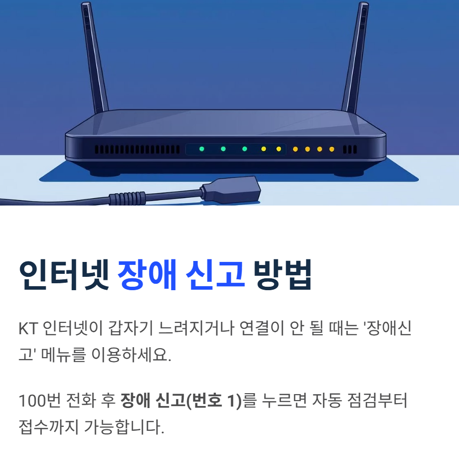 인터넷 장애 신고 방법