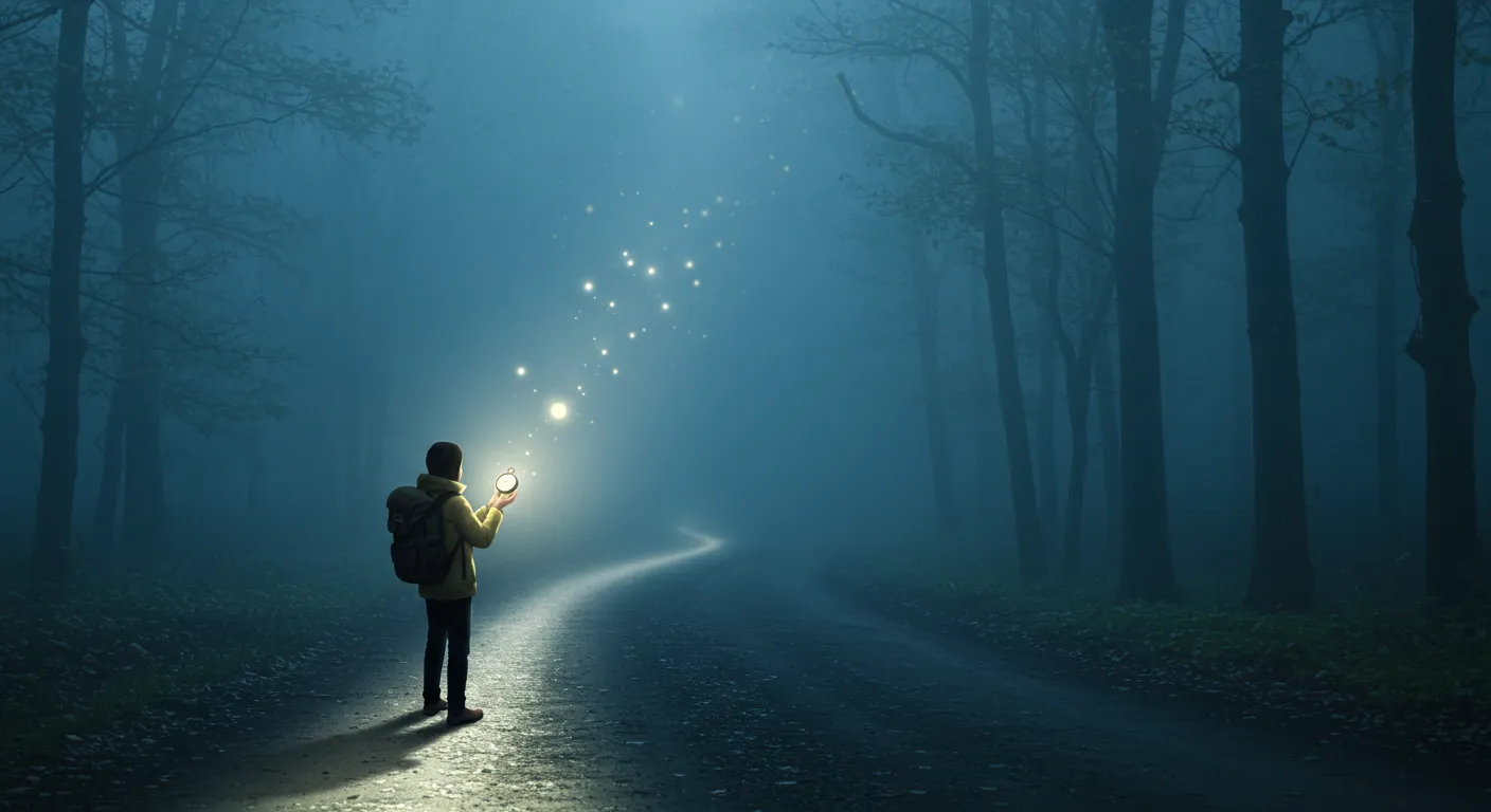 내갈길을 찾아가는 사람 모습