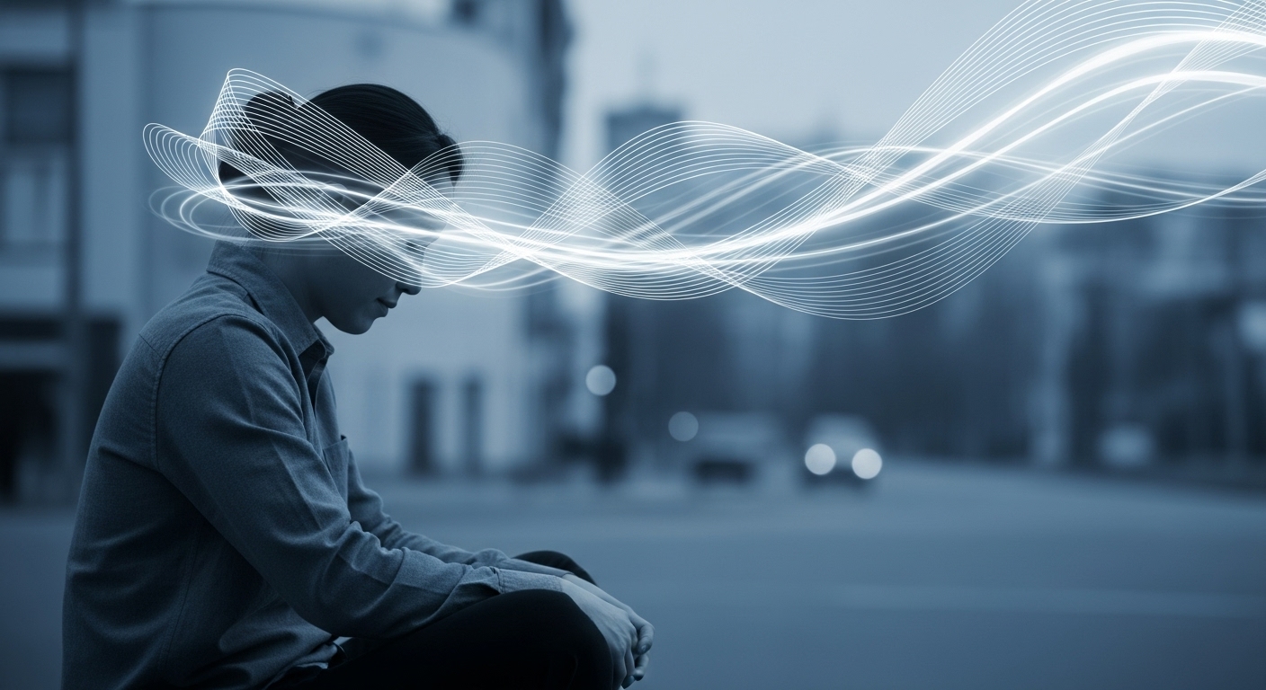 조용히 명상하며 내면의 평화를 찾는 사람의 모습