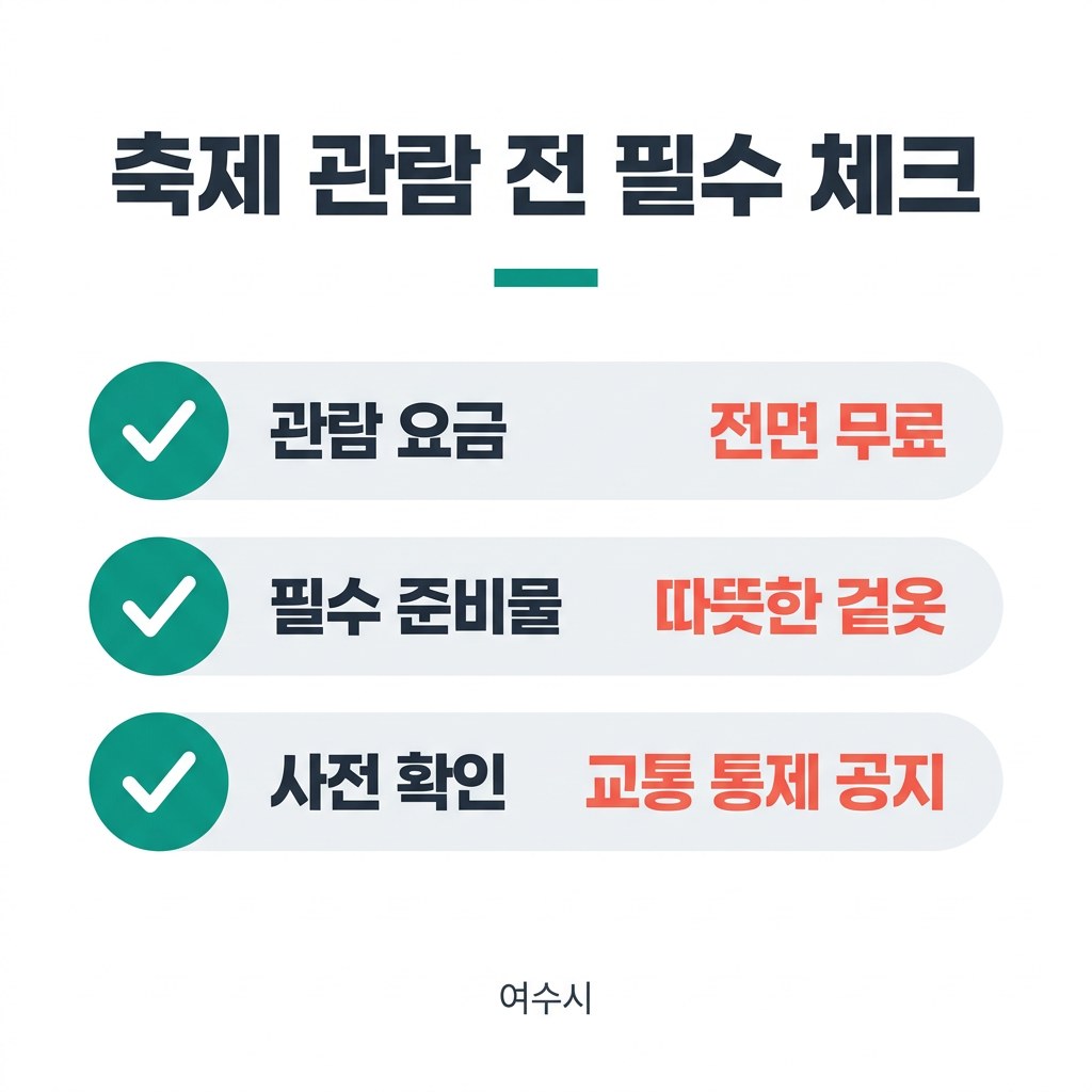 여수밤바다 불꽃축제 축제 관람 전 필수 체크