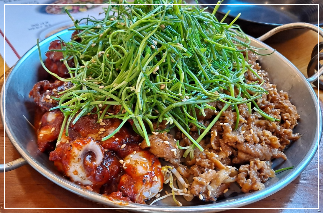 불쭈꾸미-불고기-세발나물