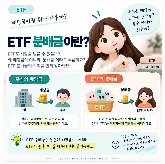 ETF 분배금이란? 배당금과 차이부터 지급 방식까지 총정리