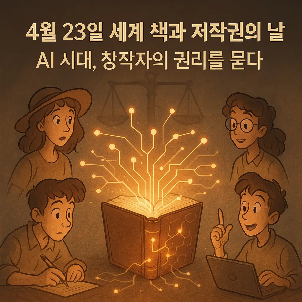 4월 23일 세계 책과 저작권의 날 AI 시대, 창작자의 권리를 묻다