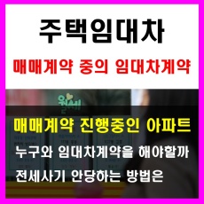 주택임대차_대항력_집주인이 바뀌는 매매계약 진행 중에 임대차계약은 누구와 해야할까 (사진과 내용 관계없음)