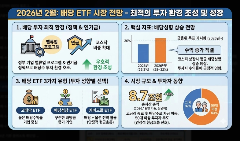 고배당 코스피 ETF TOP 5 [2026년] 종류별 특징 비교 및 절세 계좌 활용법