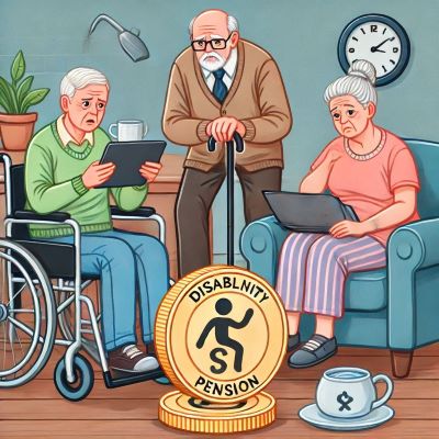 장애인연금으로 생활하는 장애인의 모습.