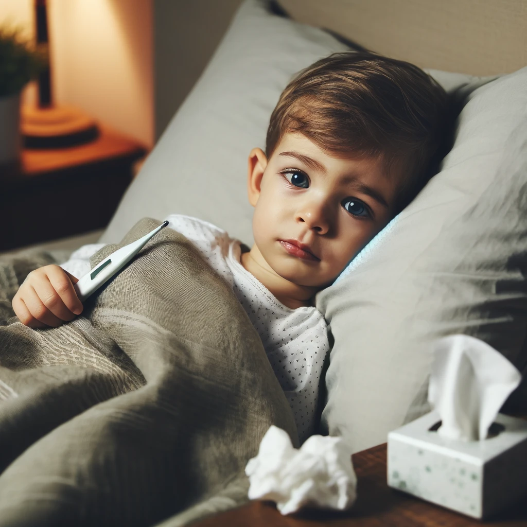 감기-걸린-아이