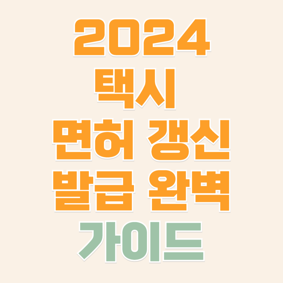 택시 면허 갱신 발급