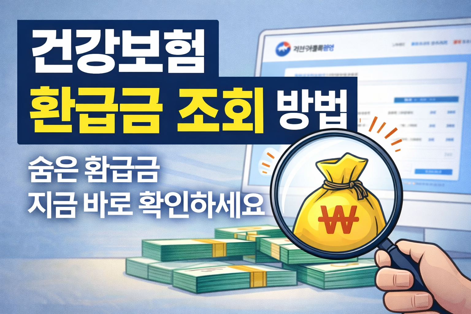 건강보험 환급금 조회 방법 숨은 환급금 확인