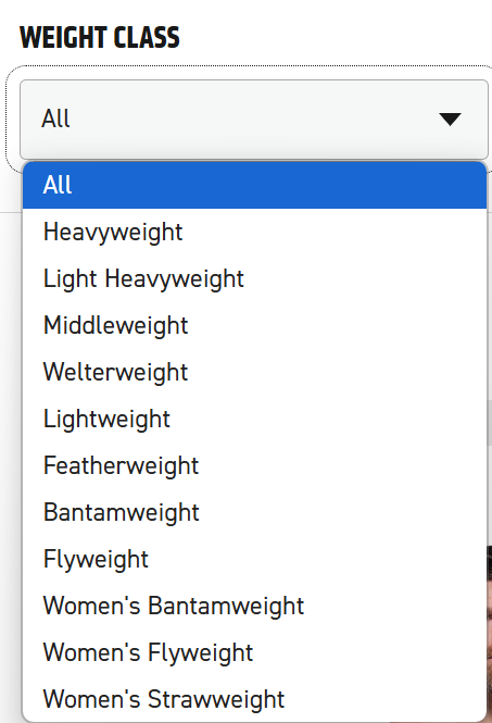 24-25년 UFC 경기일정 선수 랭킹