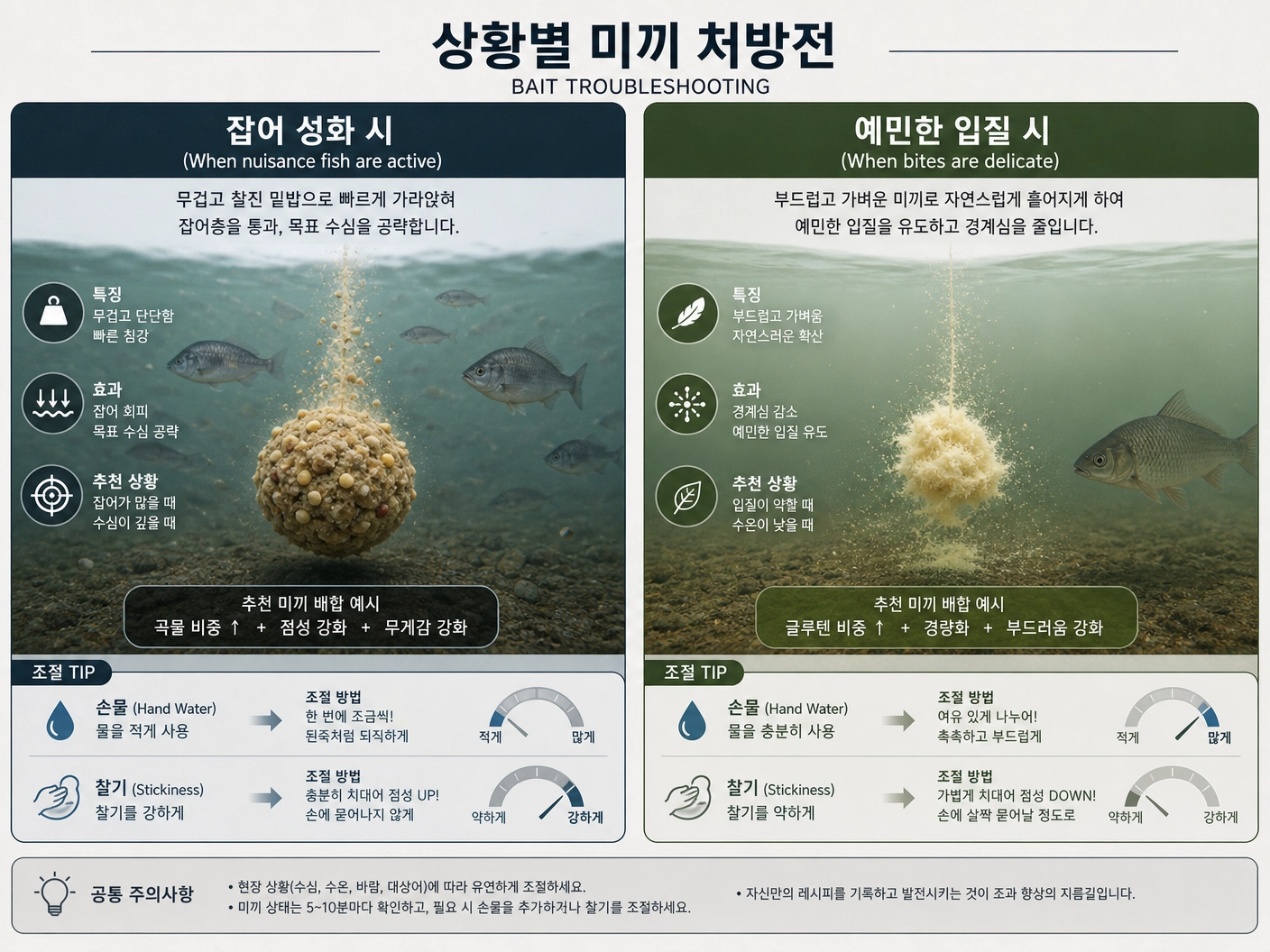 상황별 미끼 처방전