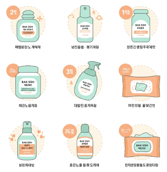 땀띠 케어템 비교표 정리