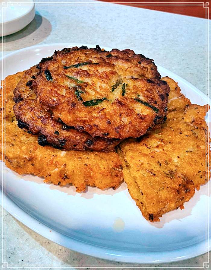 구로, 구디단 맛집 육전, 치즈 감자전, 해물 김치전, 깻잎전, 고추전