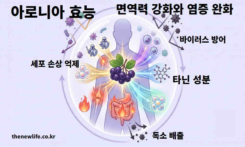 아로니아 효능 면역력 강화 염증 완화