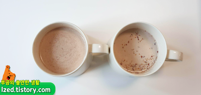 왼쪽이 빅트레인, 오른쪽이 이디야 입니다.