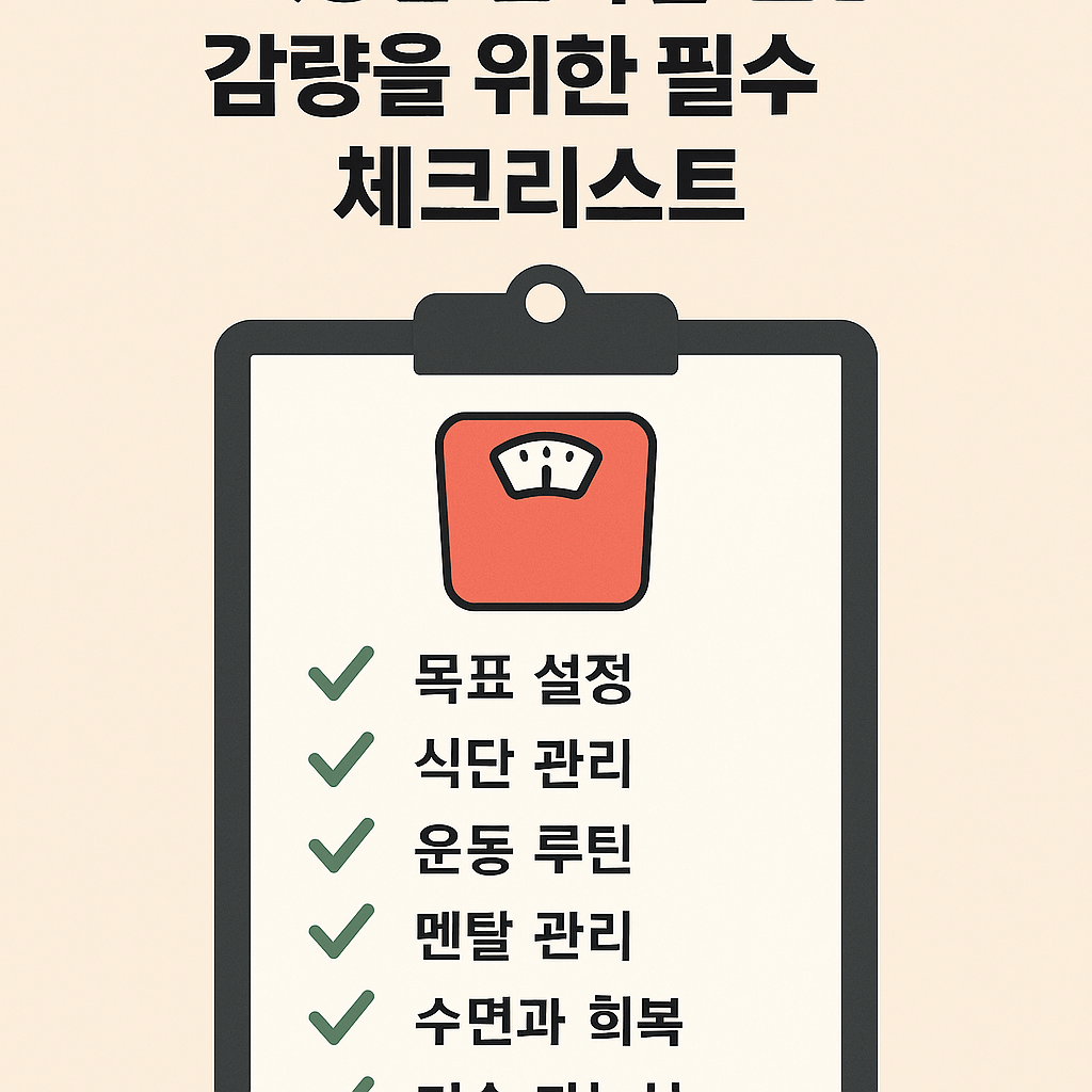 2025 건강한 체중 감량을 위한 필수 체크리스트