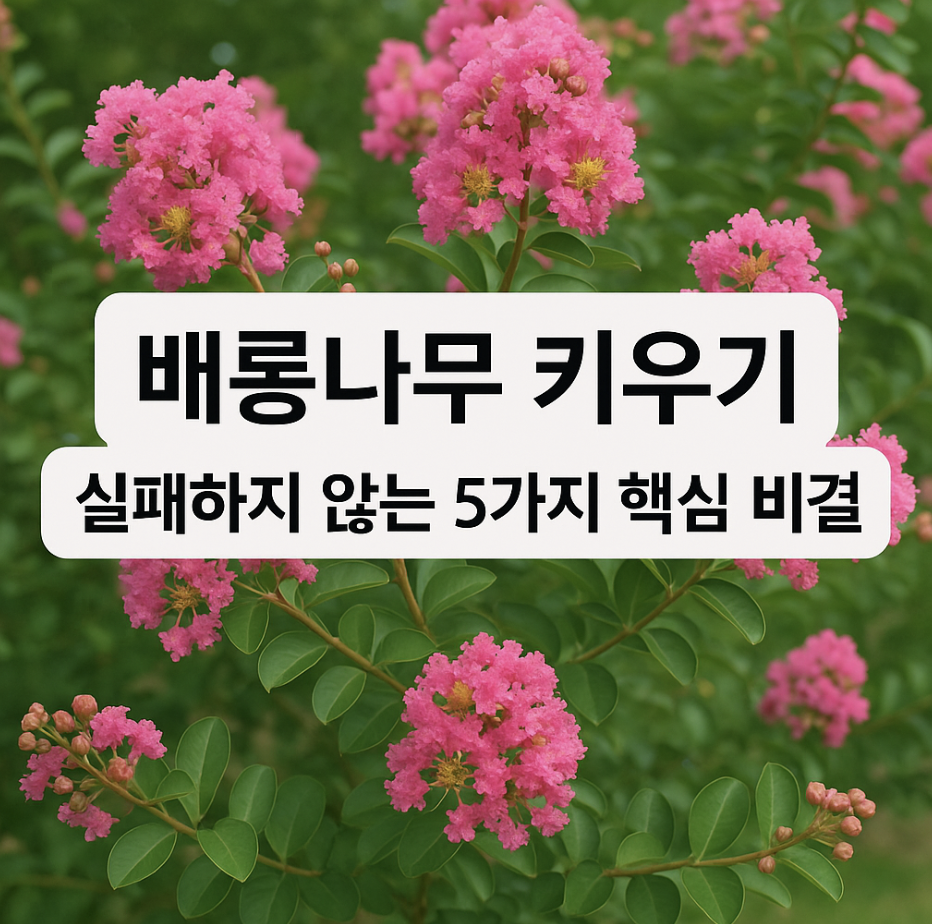 배롱나무 키우기, 실패하지 않는 5가지 핵심 비결