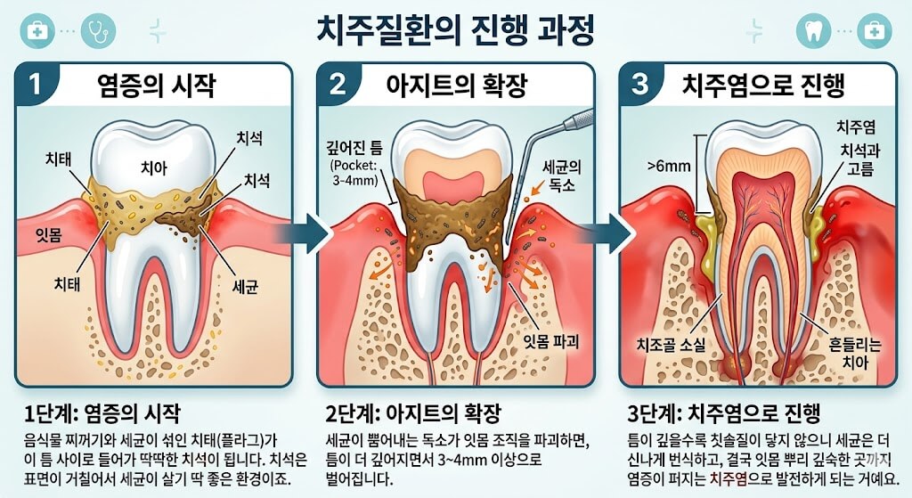 잇몸염증진행과정
