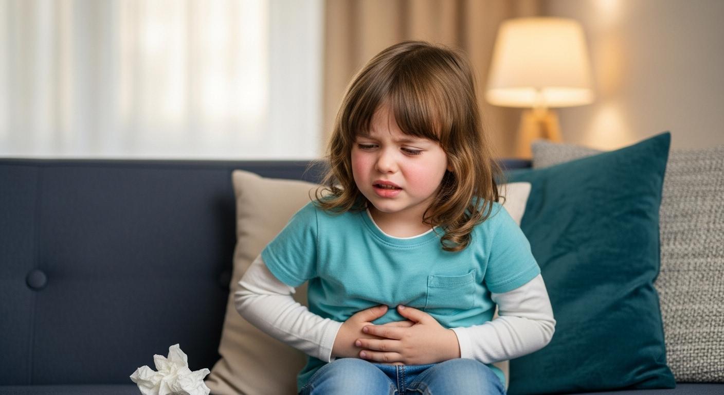 어린이 독감 증상 복통