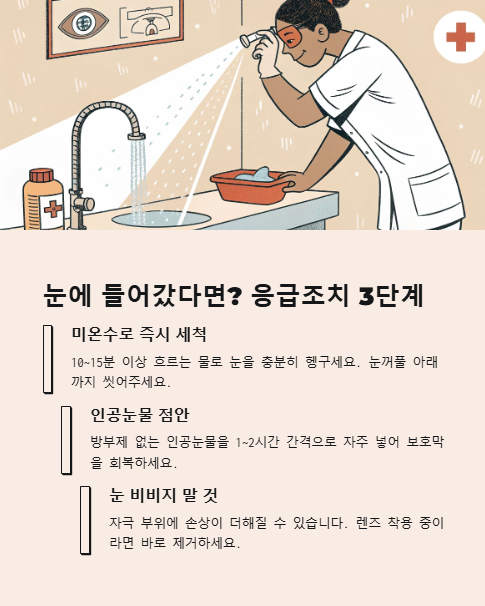 눈에 들어갔다면? 응급조치 3단계