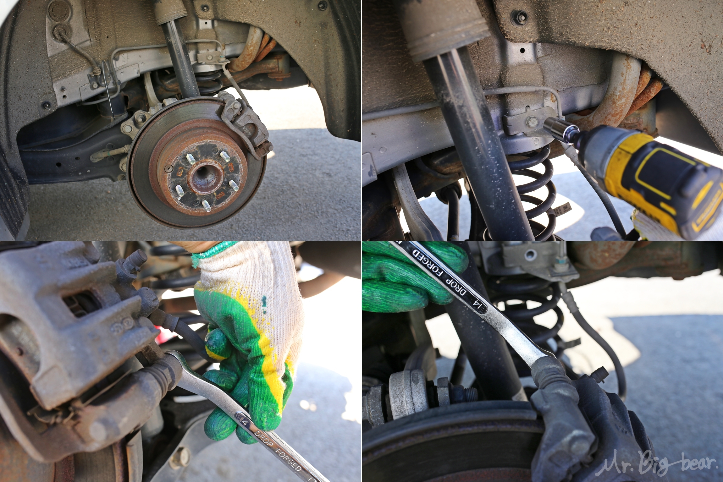 뒷바퀴 브레이크 가이드핀 볼트 탈거