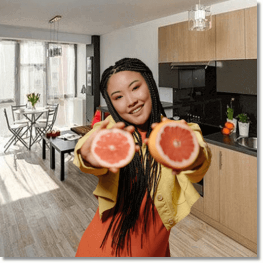 자몽 나린진 효능, 자몽 들고 있는 여성