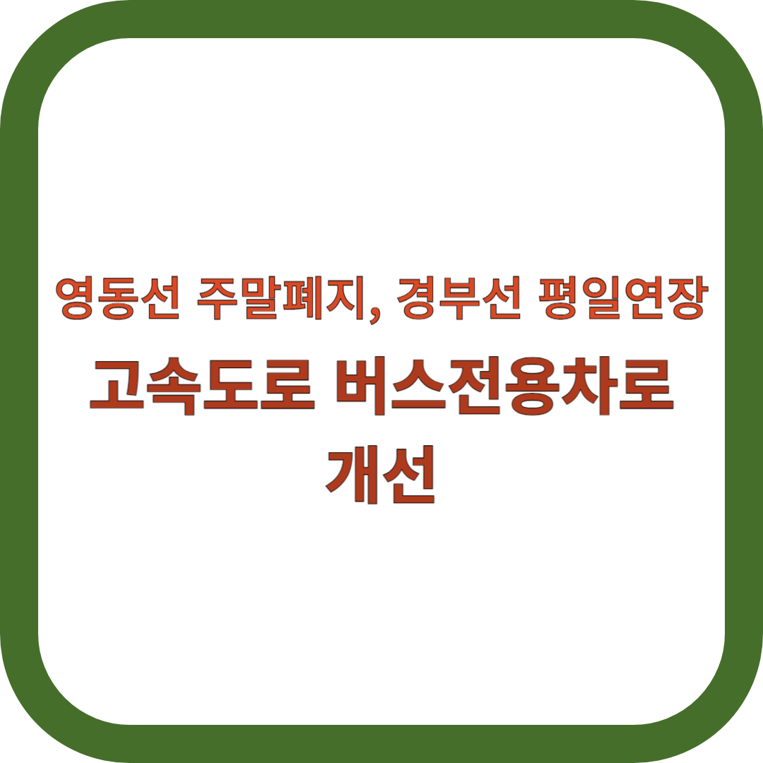 고속도로-버스전용차로